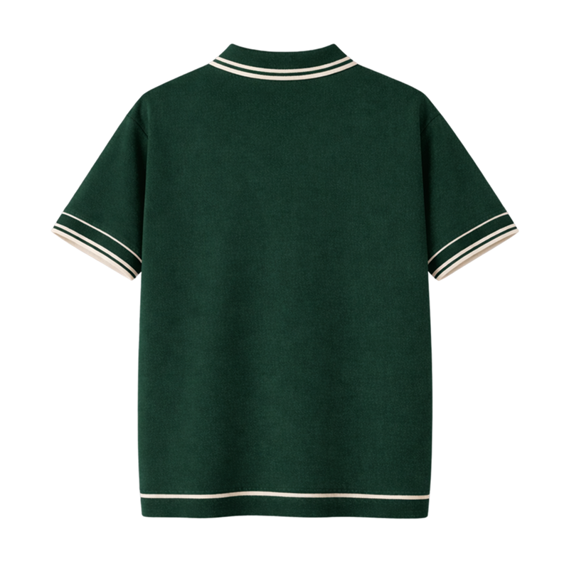Monaco Knit Polo – Forest