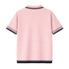 Monaco Knit Polo – Rose