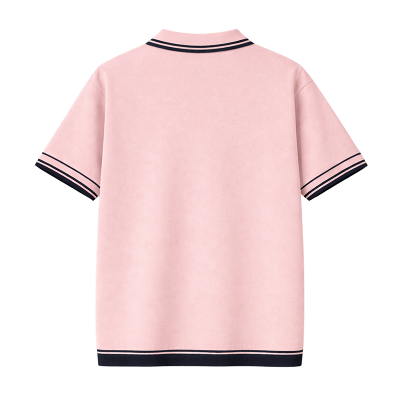 Monaco Knit Polo – Rose