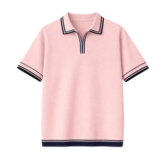 Monaco Knit Polo – Rose