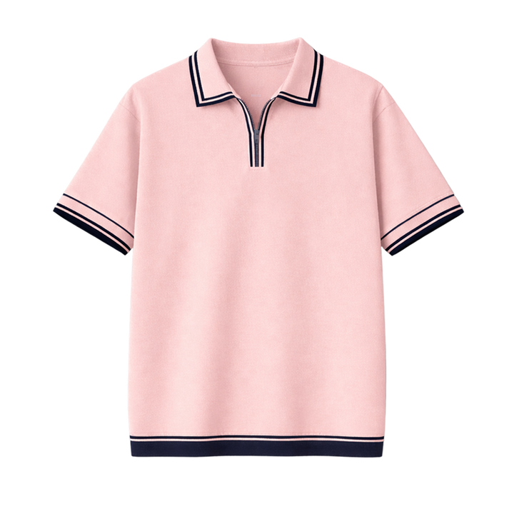 Monaco Knit Polo – Rose