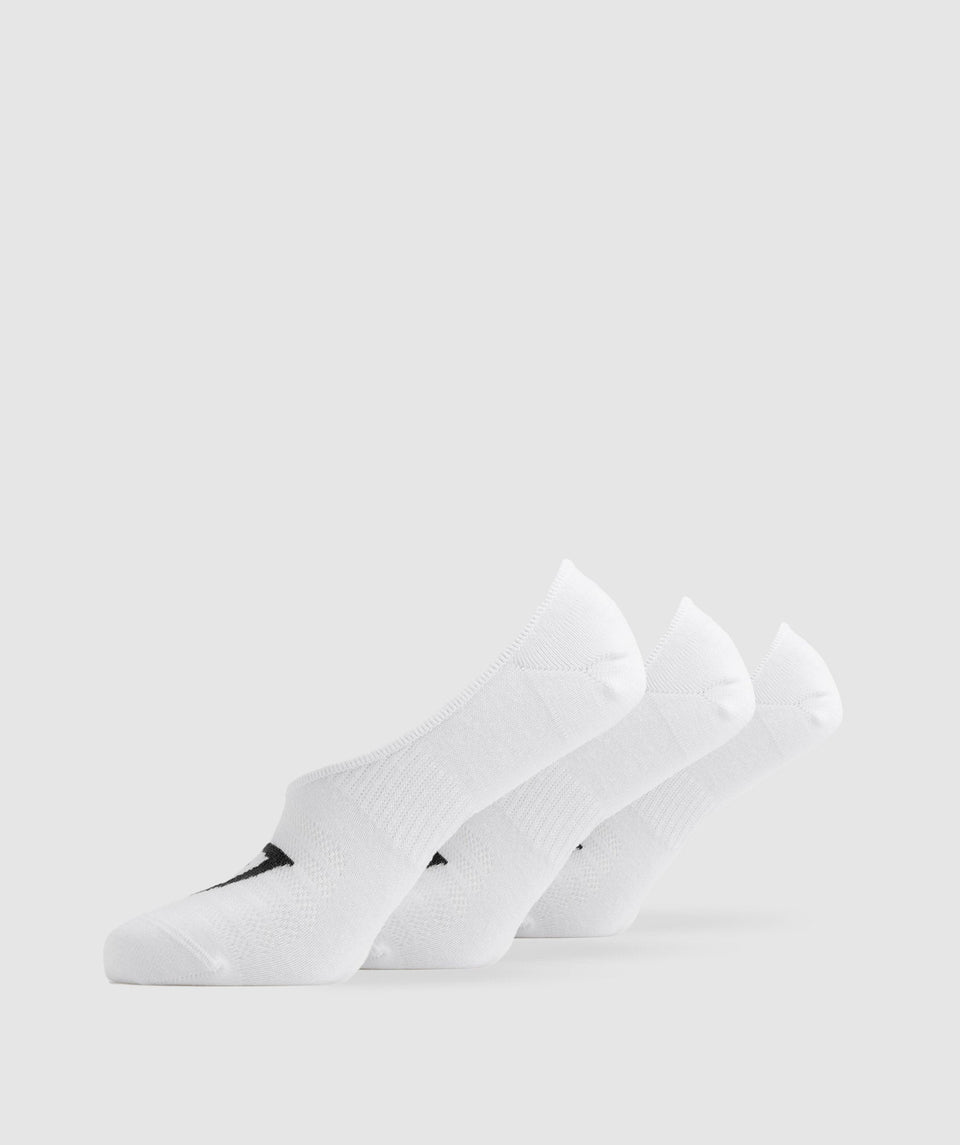 Gymshark No Show Socks 3Pk White