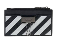 OFF-WHITE Binder Zipped Card Case Black