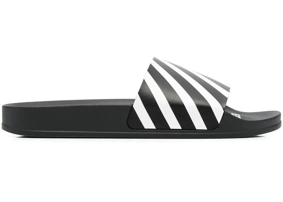 Off-White Diag Slider Black White
