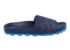 Off White Diag Strip Slides Electric Blue