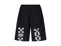 OFF-WHITE Exactly The Opposite Arrow Skate Sweatshorts Black/White
