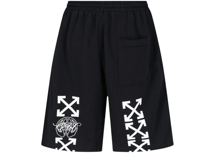 OFF-WHITE Exactly The Opposite Arrow Skate Sweatshorts Black/White