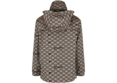 Off-White Monogram Allover Windbreaker Jacket Brown