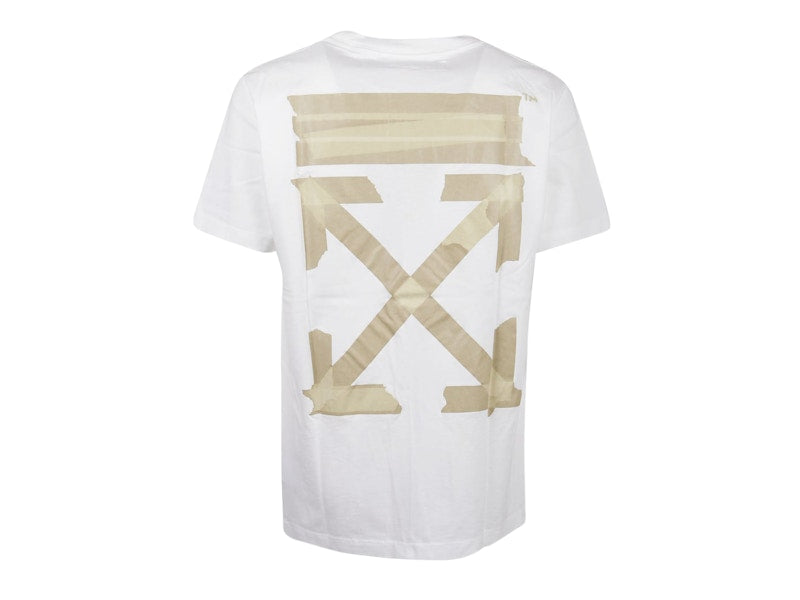 OFF-WHITE Slim Fit Tape Arrows T-Shirt White/Beige