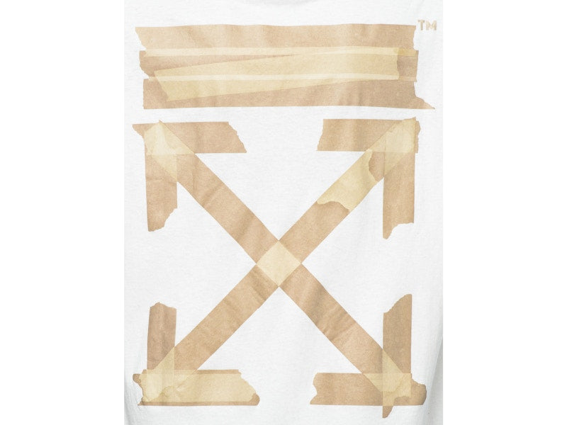 OFF-WHITE Slim Fit Tape Arrows T-Shirt White/Beige