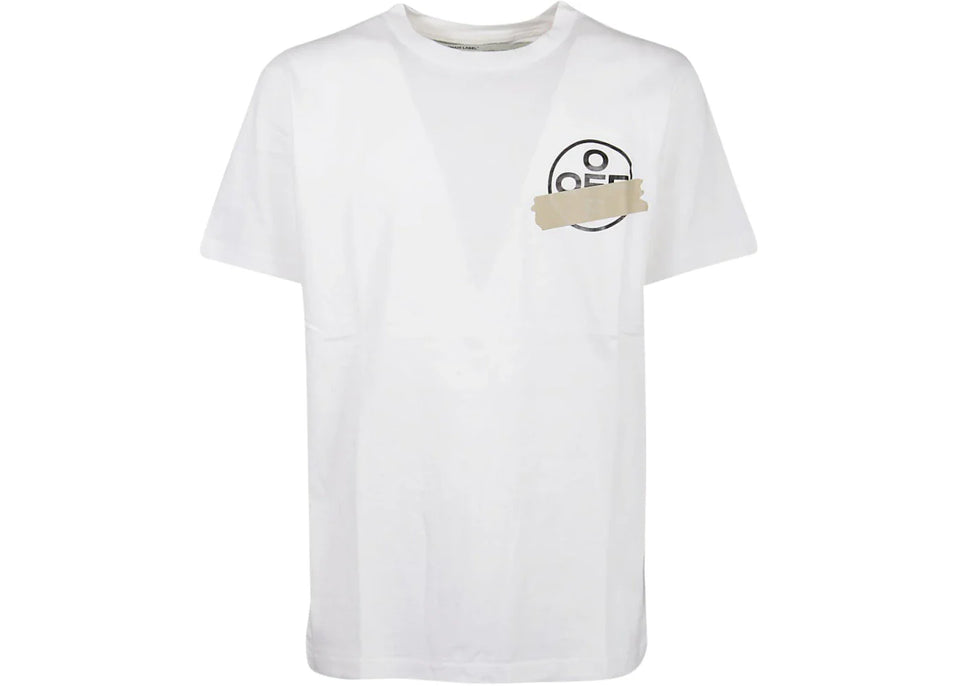 OFF-WHITE Slim Fit Tape Arrows T-Shirt White/Beige