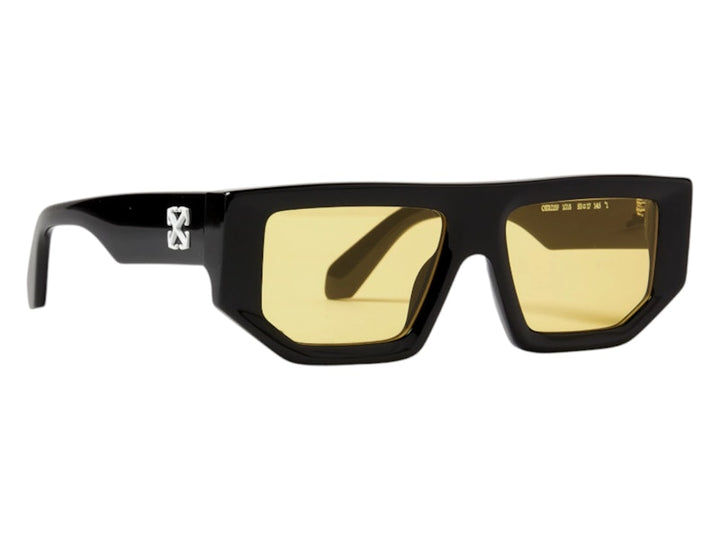 OFF-WHITE Vancouver Sunglasses Black Yellow (OERI13FF24PLA0011018-FR)