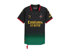 OFF-WHITE x Puma AC Milan Authentic Jersey Black/Power Green