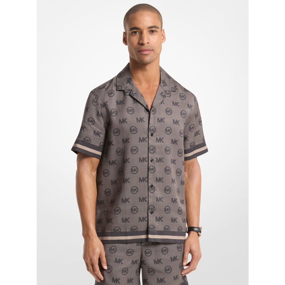 Michael Kors Logo TENCEL Shirt BLACK