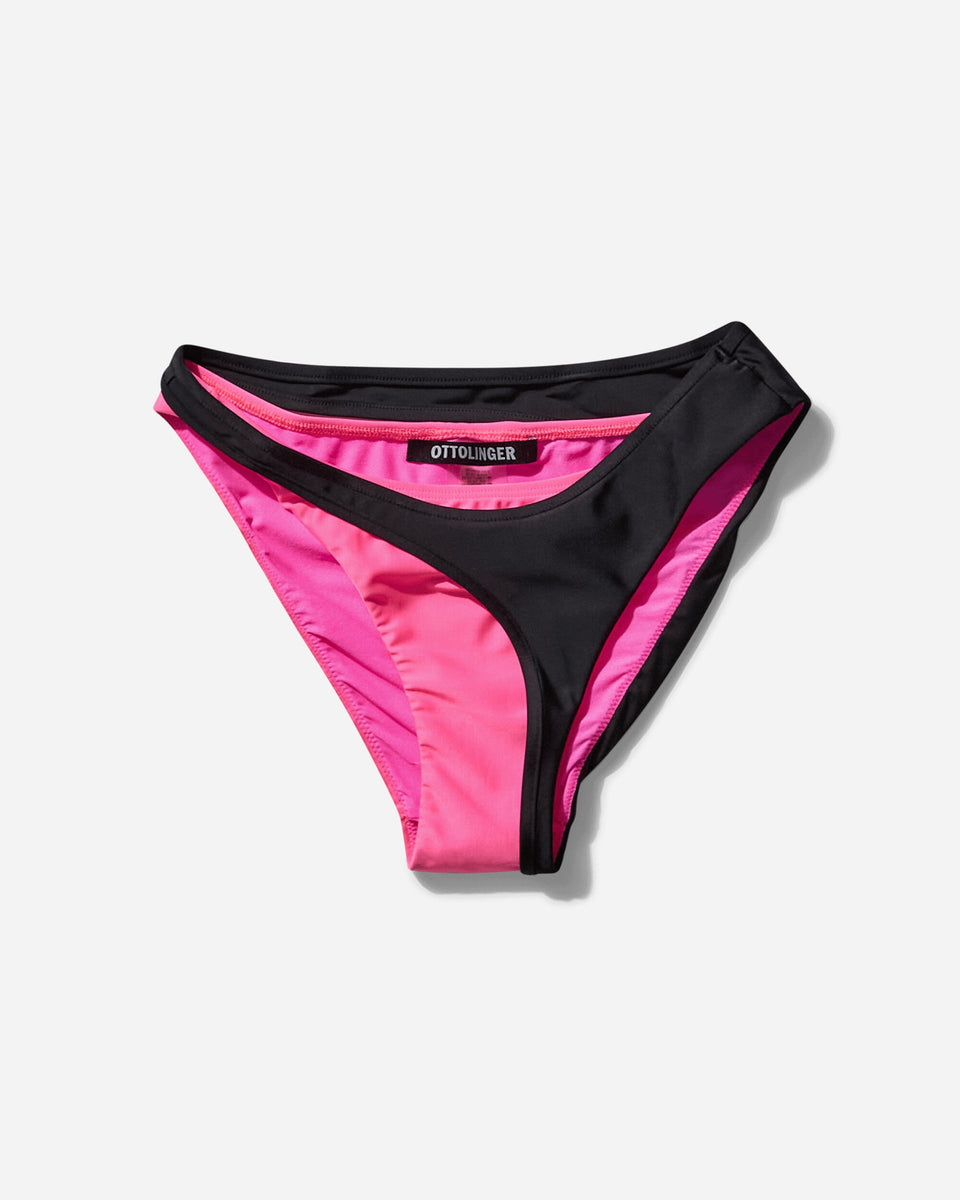 Ottolinger Women's Layered Bikini Bottom Pink / Black