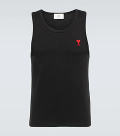 Ami Paris Cotton tank top Black