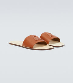 Varsicool leather slides (Coconut)
