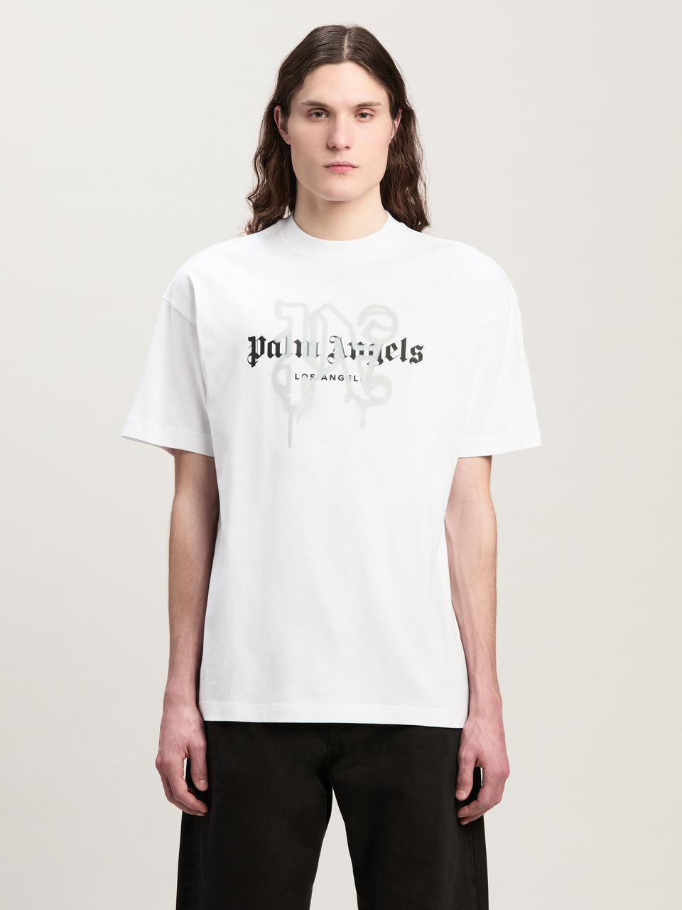 LA MONOGRAM SPRAY T-Shirt WHITE