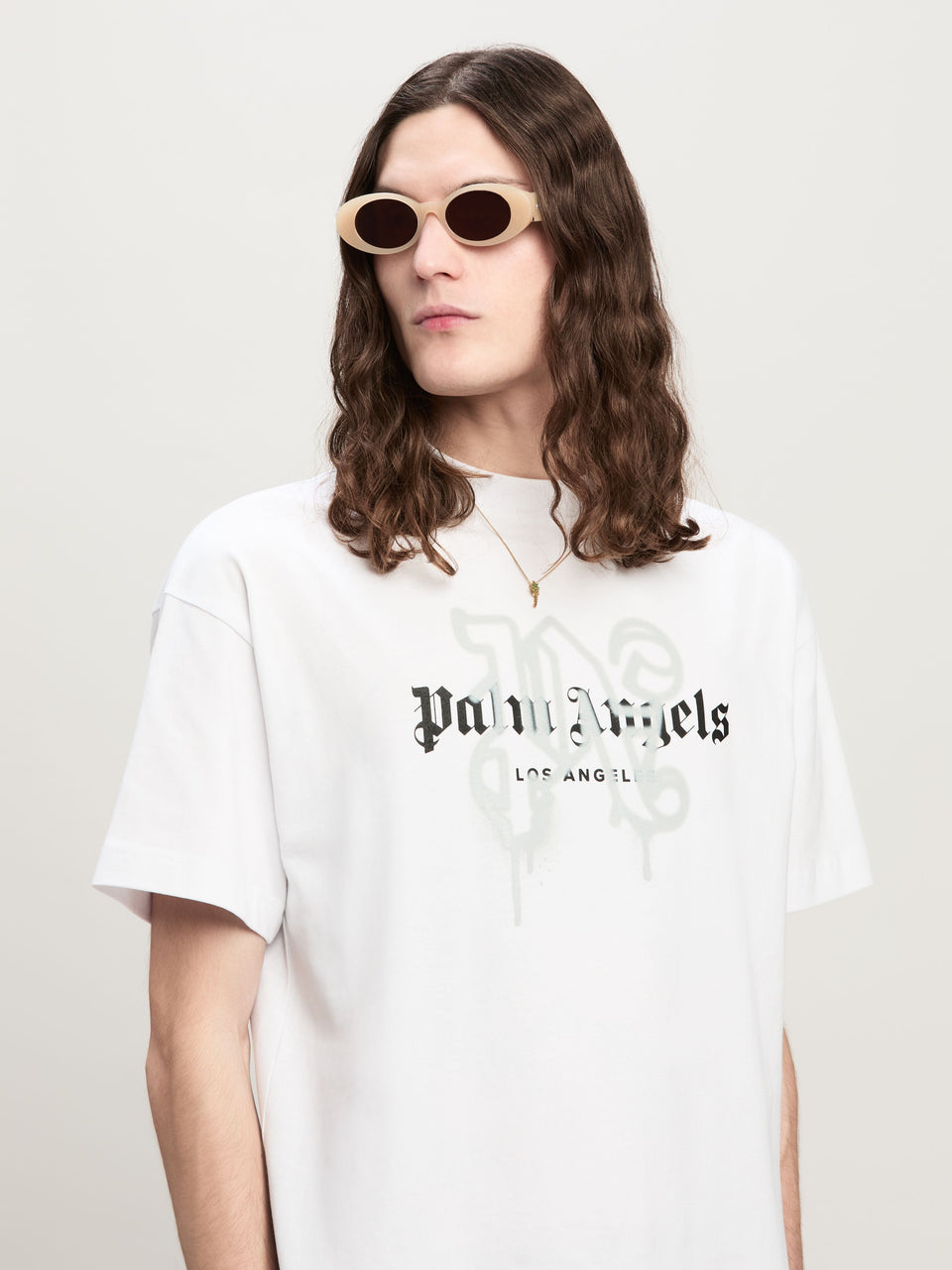 LA MONOGRAM SPRAY T-Shirt WHITE