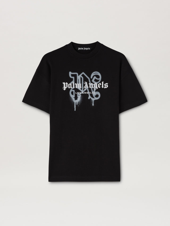LA MONOGRAM SPRAY T-Shirt BLACK