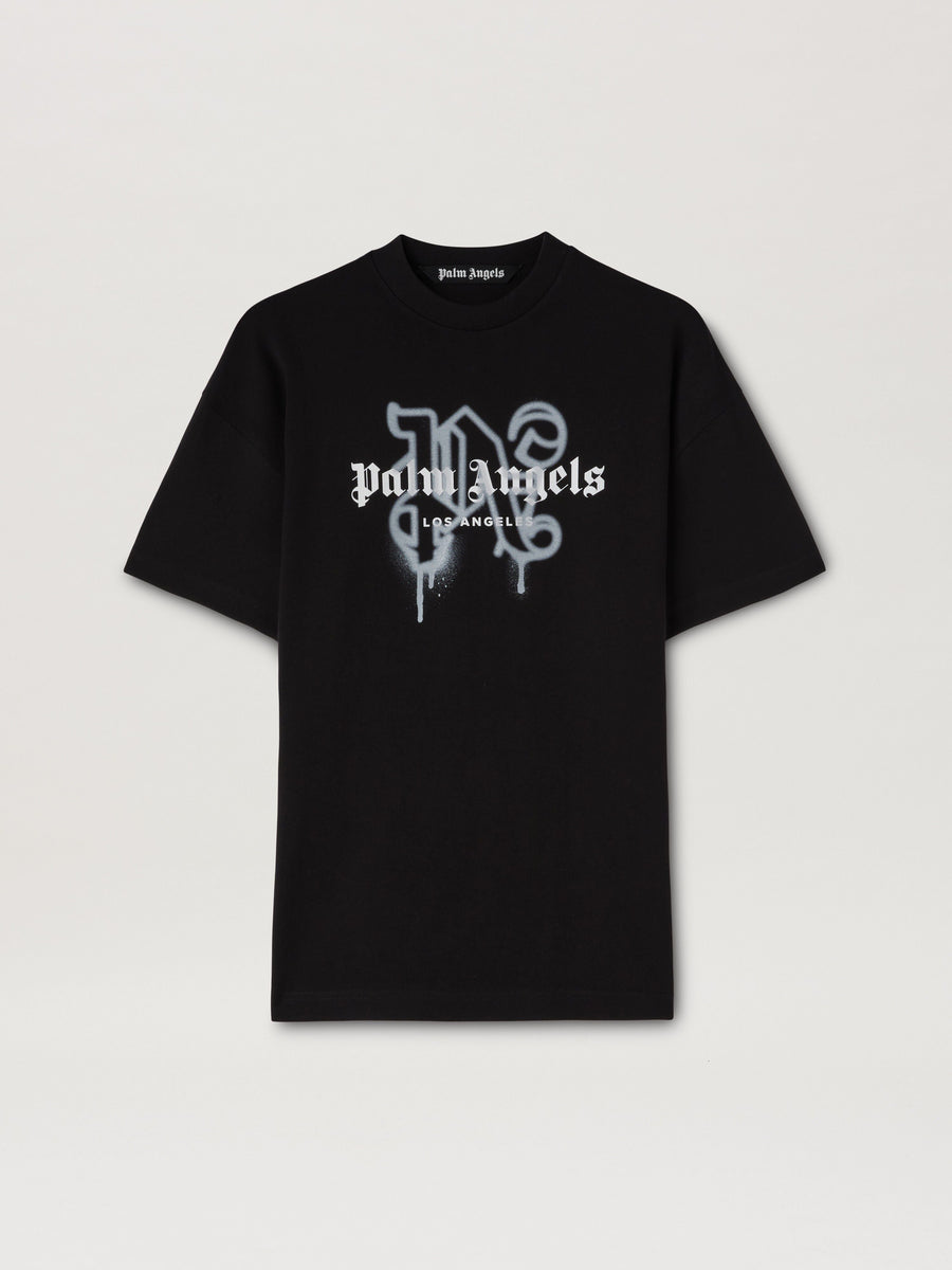 LA MONOGRAM SPRAY T-Shirt BLACK