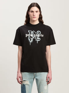 LA MONOGRAM SPRAY T-Shirt BLACK