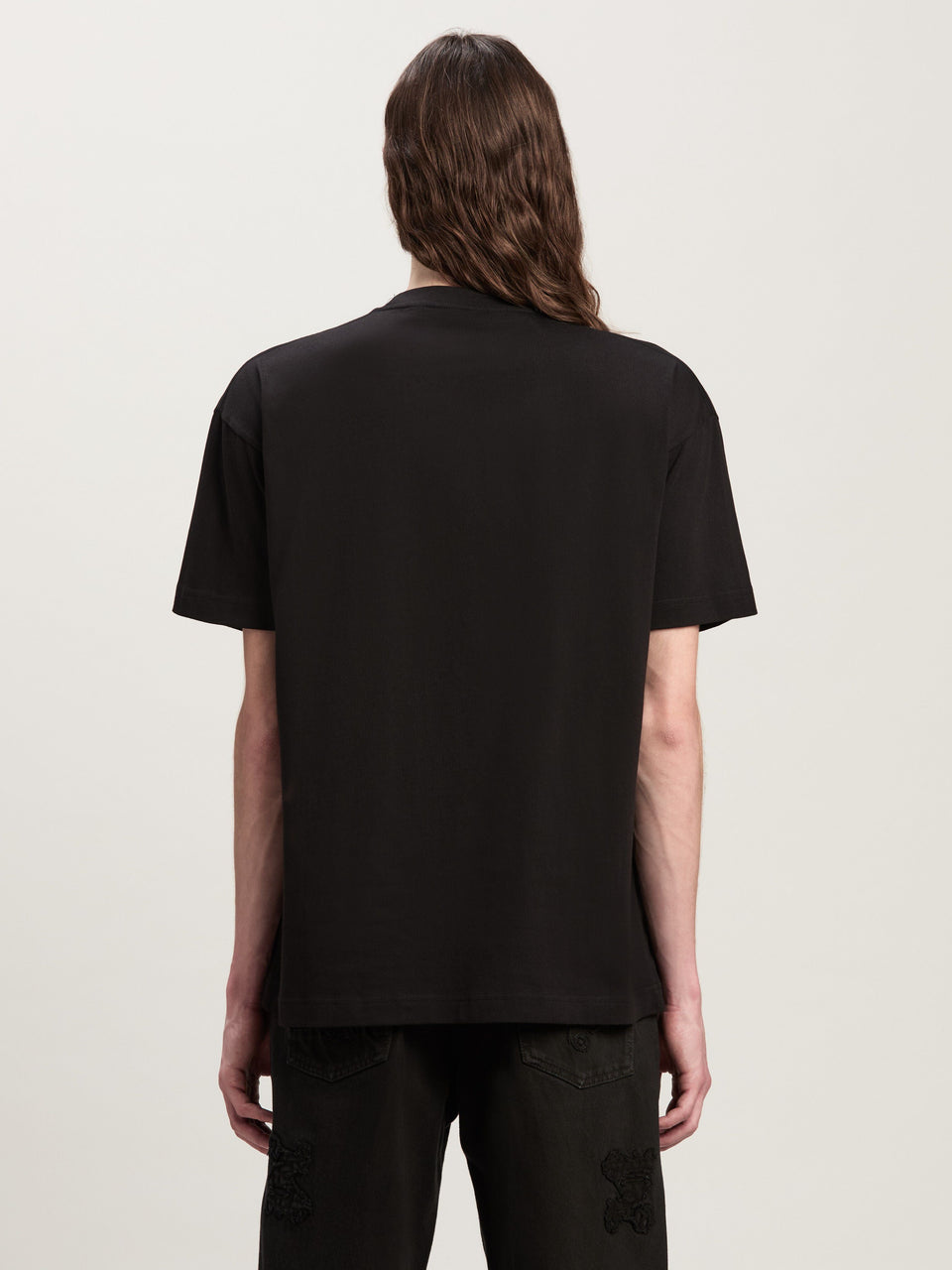 NY MONOGRAM SPRAY TEE BLACK