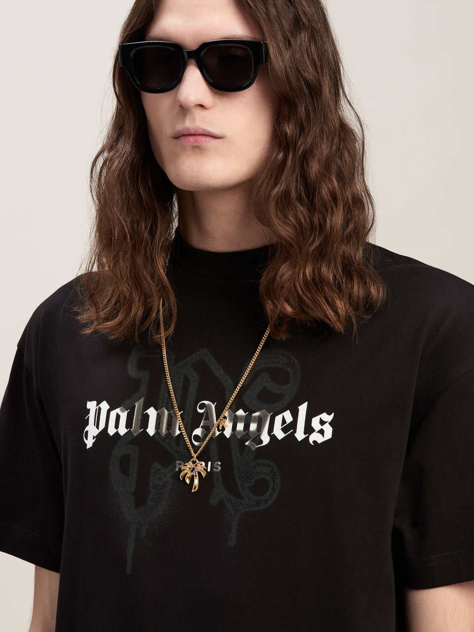 PARIS MONOGRAM SPRAY TEE BLACK