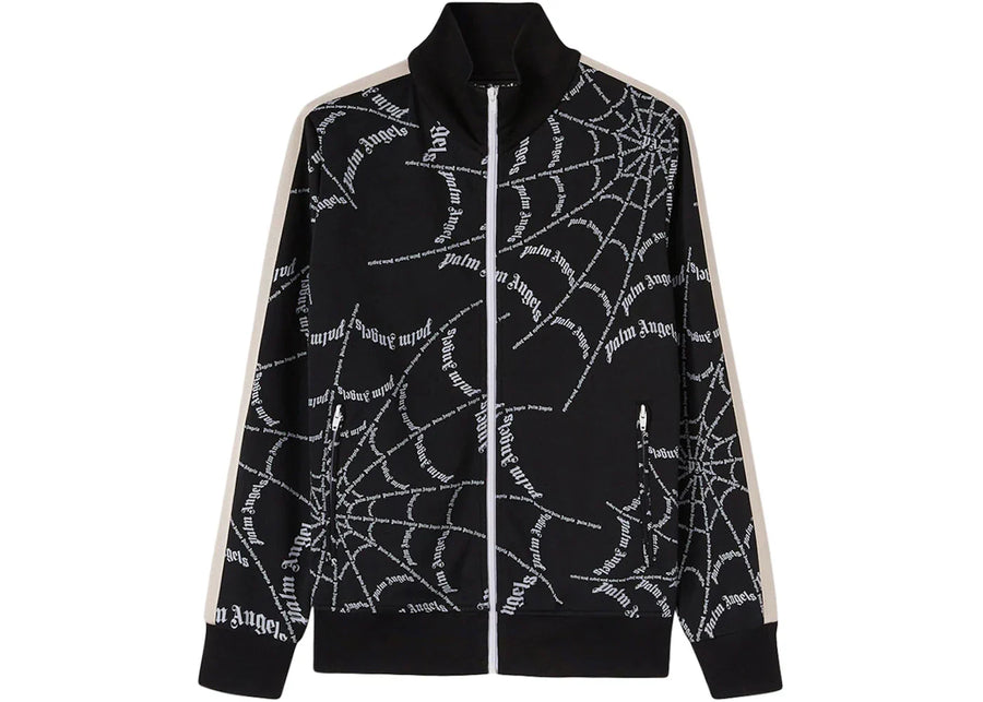 Palm Angels Spider Web Classic Track Jacket Black/White