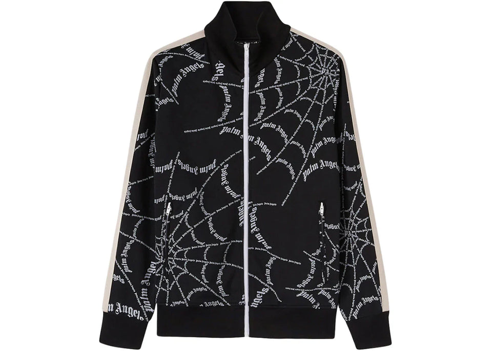 Palm Angels Spider Web Classic Track Jacket Black/White