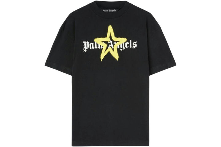 Palm Angels Star Sprayed T-Shirt Black/Yellow