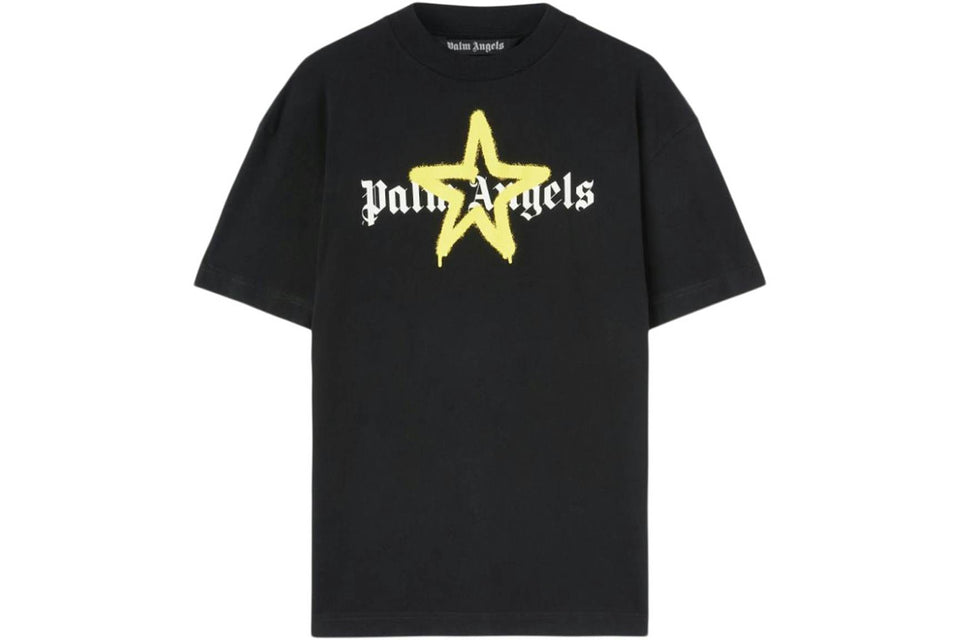 Palm Angels Star Sprayed T-Shirt Black/Yellow