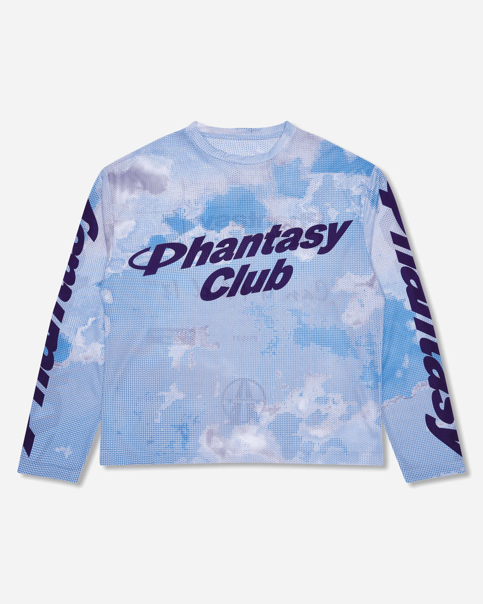 Phantasy Club Halcyon Longsleeve Mesh Top Sky Light Blue