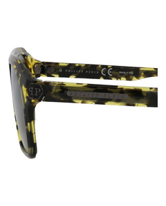 Philipp Plein Aviator-Frame Acetate Sunglasses Havana Smoke (SPP072M-57-0709)