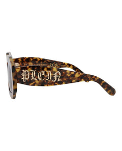 Philipp Plein Square-Frame Acetate Sunglasses Havana Havana Violet (SPP098M-53-0778)