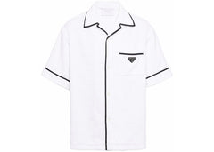 Prada Cotton Bowling Shirt White