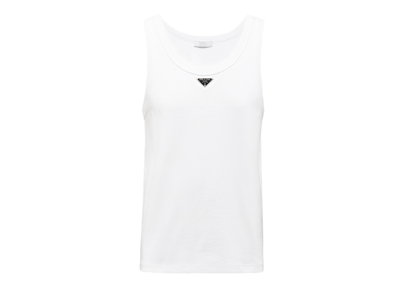 Prada Cotton Tank Top White