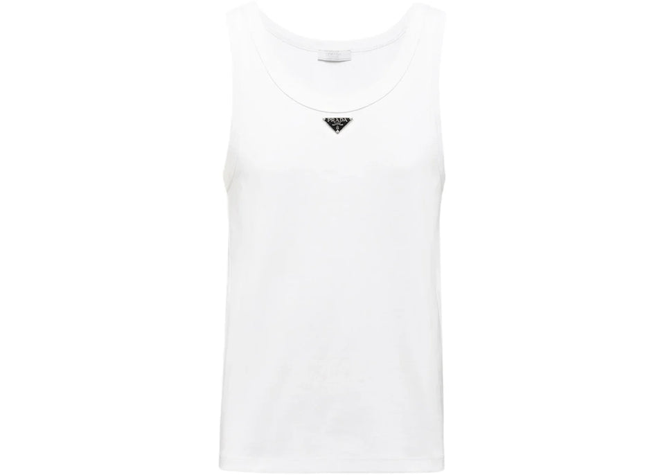 Prada Cotton Tank Top White