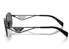 Prada Geometric Sunglasses Black/Black Grey (SPRA51 1AB-5Z1)