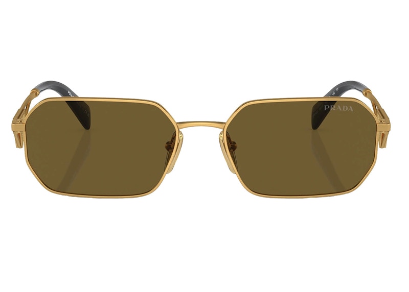 Prada Geometric Sunglasses Gold/Brown (SPRA51)