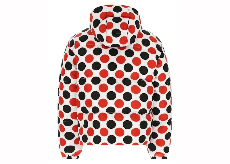 Prada Logo Plaque All-Over Printed Jacket White/Red/Black