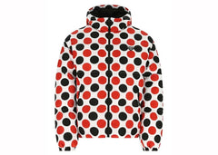 Prada Logo Plaque All-Over Printed Jacket White/Red/Black
