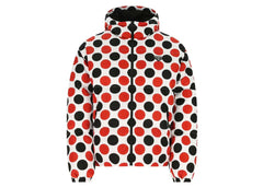 Prada Logo Plaque All-Over Printed Jacket White/Red/Black