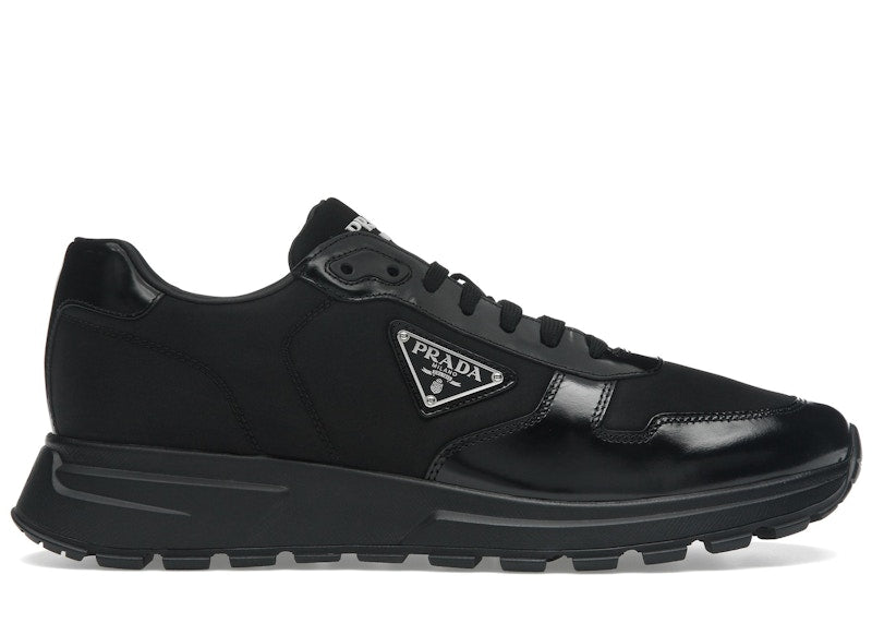 Prada PRAX 01 Sneakers Re-Nylon Brushed Leather Black Black