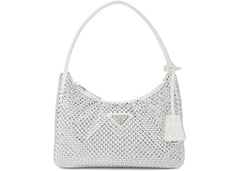 Prada Re-Edition 2000 Crystal Mini Bag White