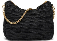 Prada Re-Edition 2005 Raffia Bag Black