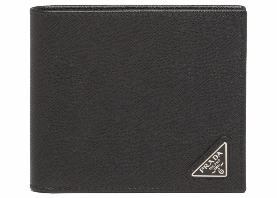 Prada Saffiano Leather Bi-Fold Wallet Black