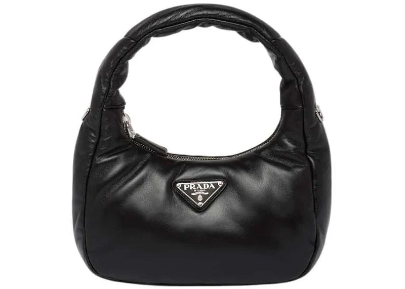 Prada Soft Padded Nappa-Leather Mini Bag Black