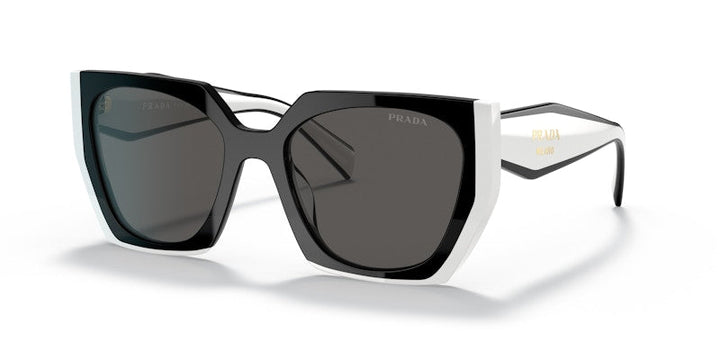 Prada Symbole Logo Rectangle Sunglasses Black/White (SPR15W 09Q-5S0)