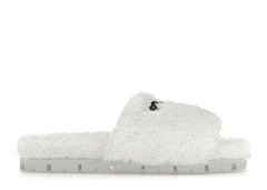 Prada Terry Cloth Slide White Black (Women's)